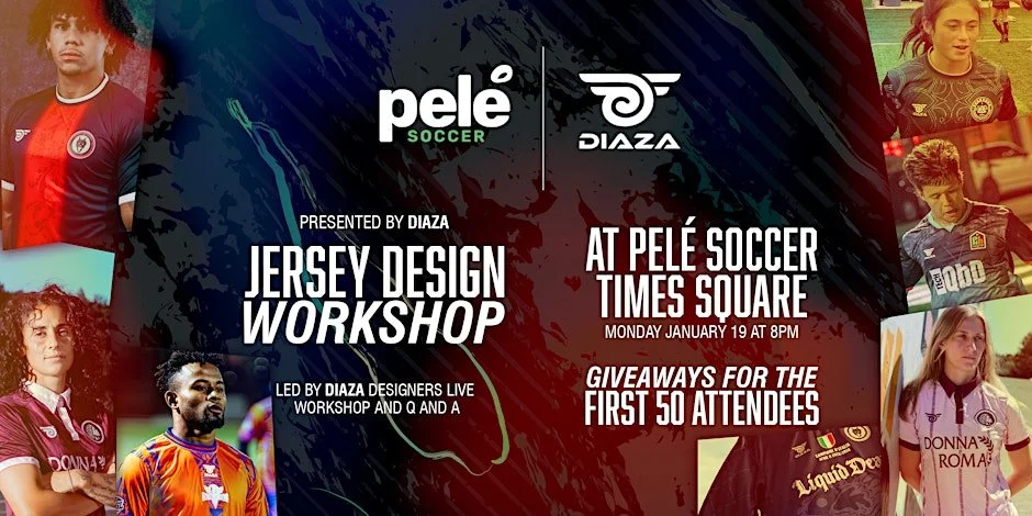 PELÉ SOCCER 'FROM CONCEPT TO KIT' JERSEY DESIGN WORKSHOP, NYC