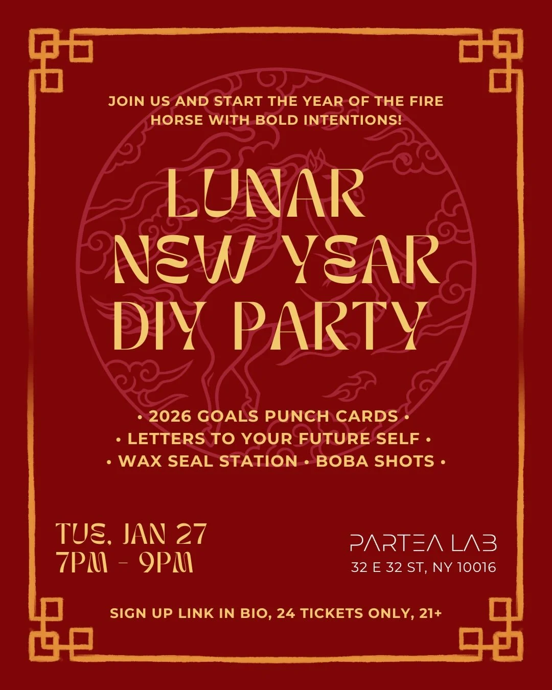 LUNAR NEW YEAR DIY PARTY AT PARTEA LAB, NYC