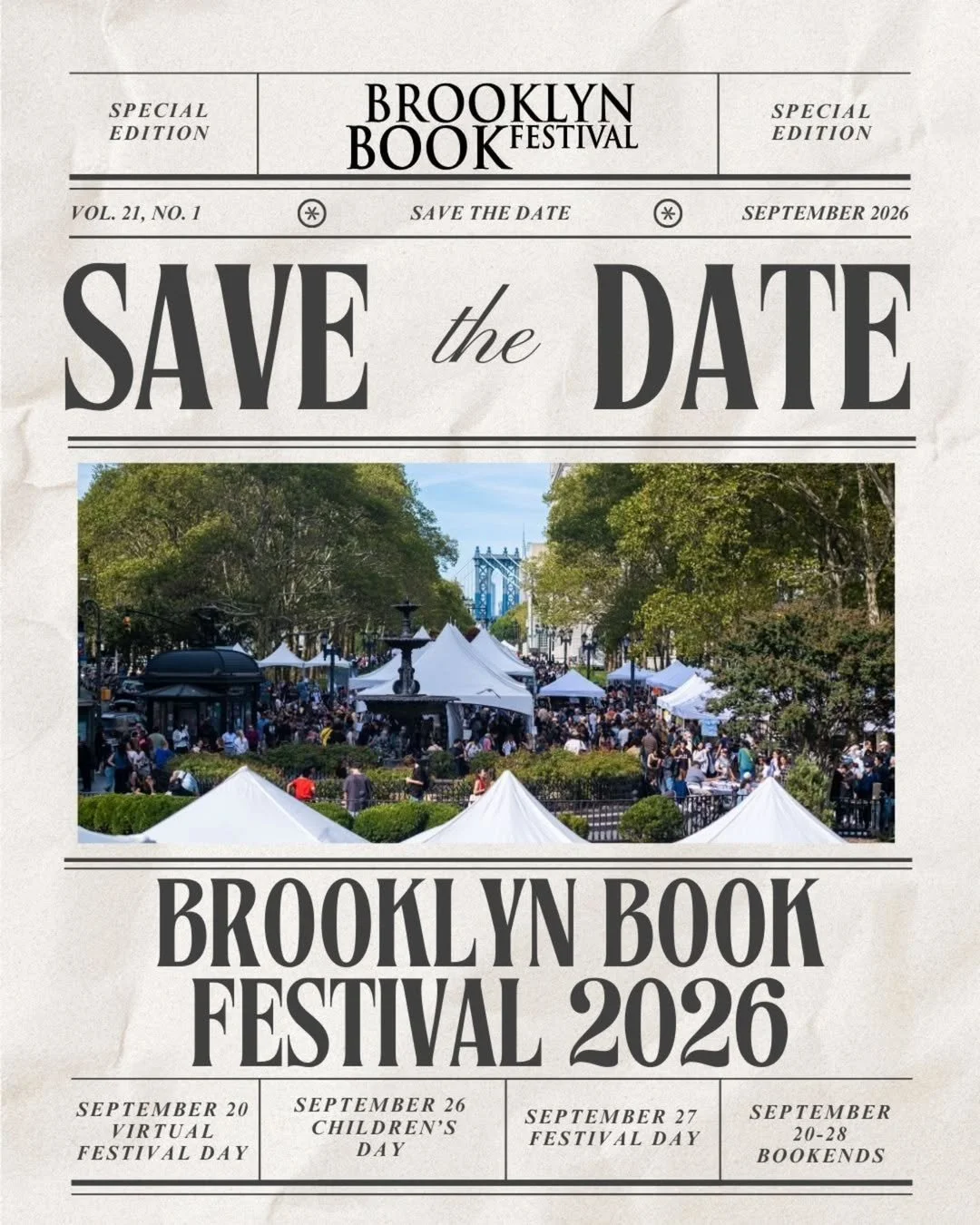 BROOKLYN BOOK FESTIVAL, NYC