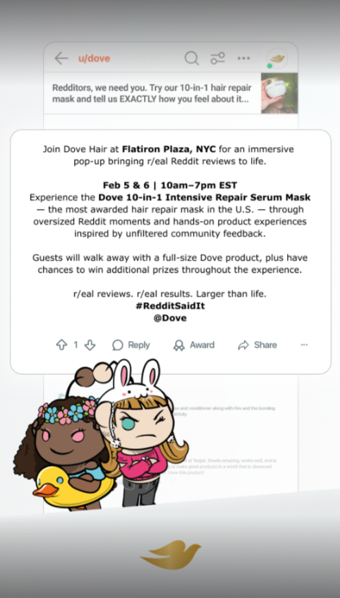 DOVE R/EAL REVIEWS POP-UP, NYC