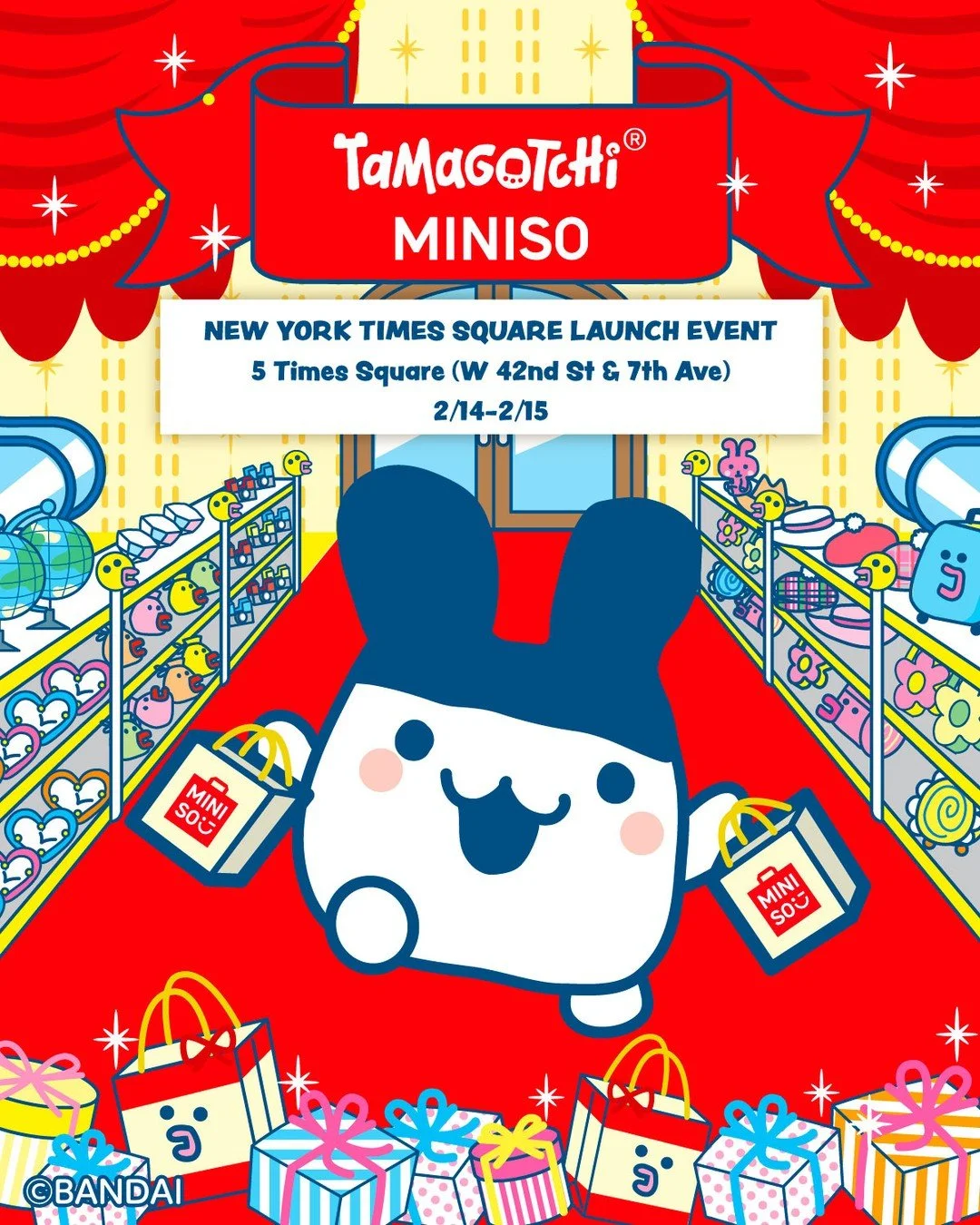 TAMAGOTCHI X MINISO NEW YORK TIMES SQUARE LAUNCH EVENT, NYC