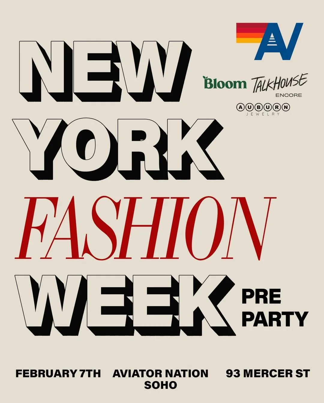 NYFW KICK OFF WITH AVIATOR NATION, NYC