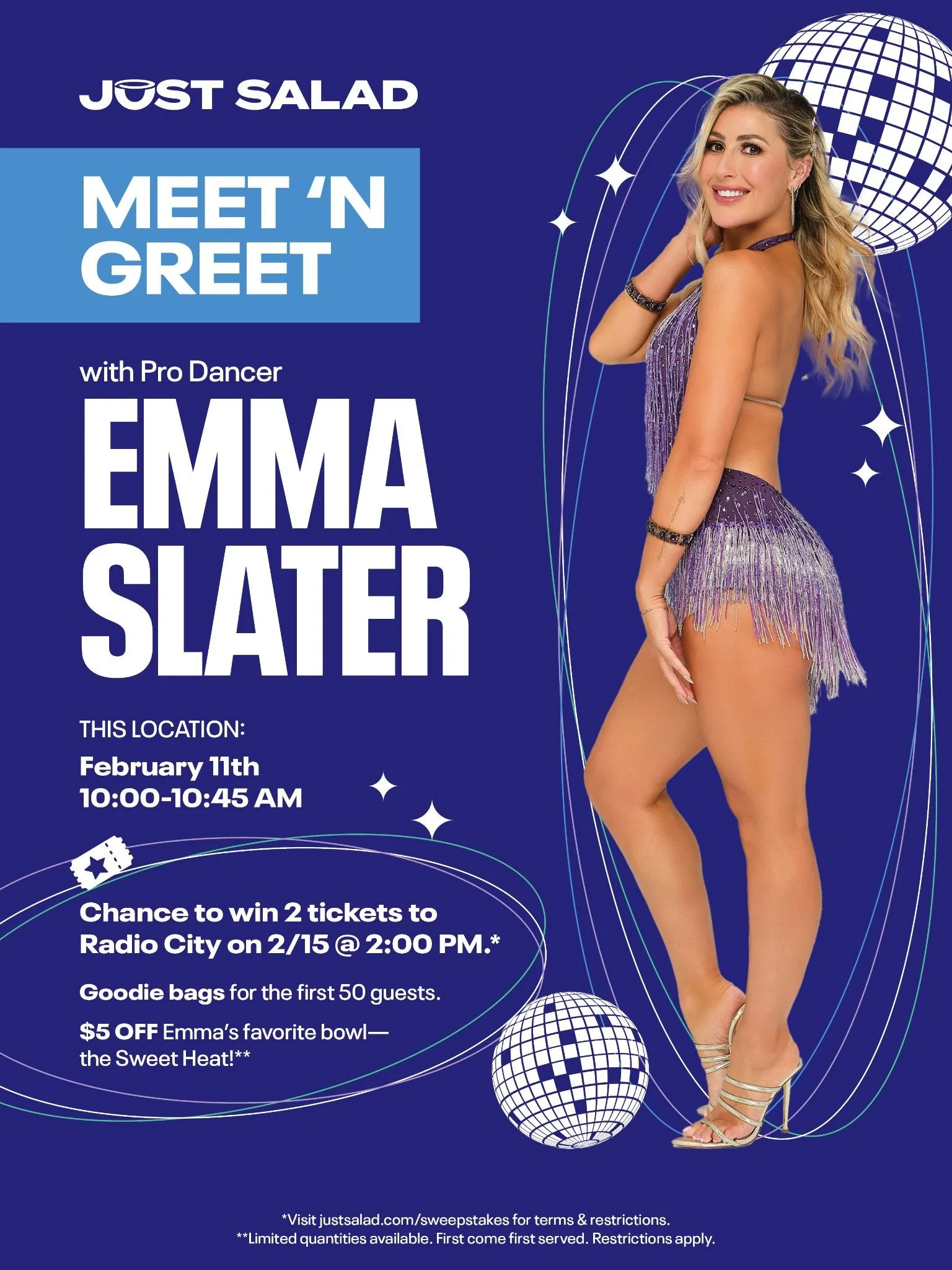 DWTS' MEET &amp; GREET WITH EMMA SLATER AT JUST SALAD, NYC