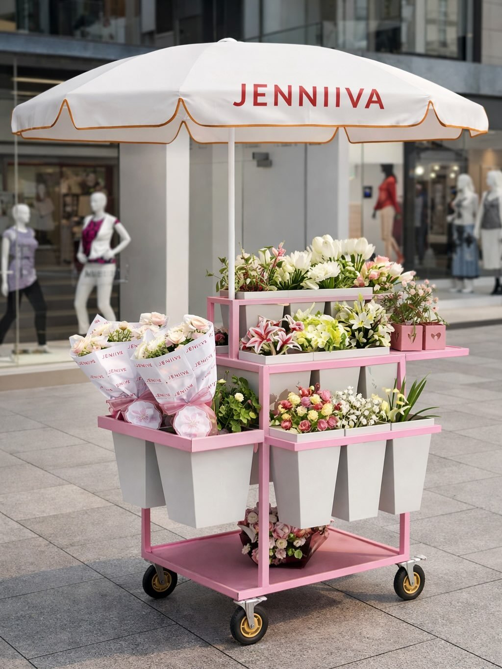 JENNIIVA VALENTINE’S DAY FLOWER CART, NYC