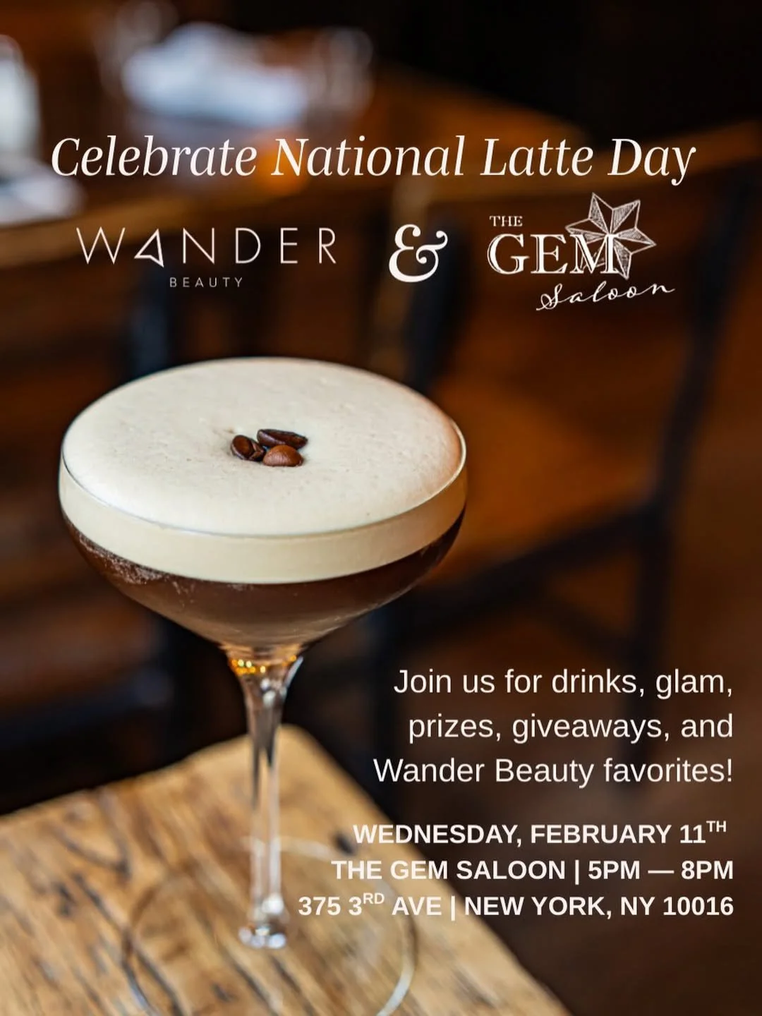 NATIONAL LATTE DAY WITH WANDER BEAUTY, NYC