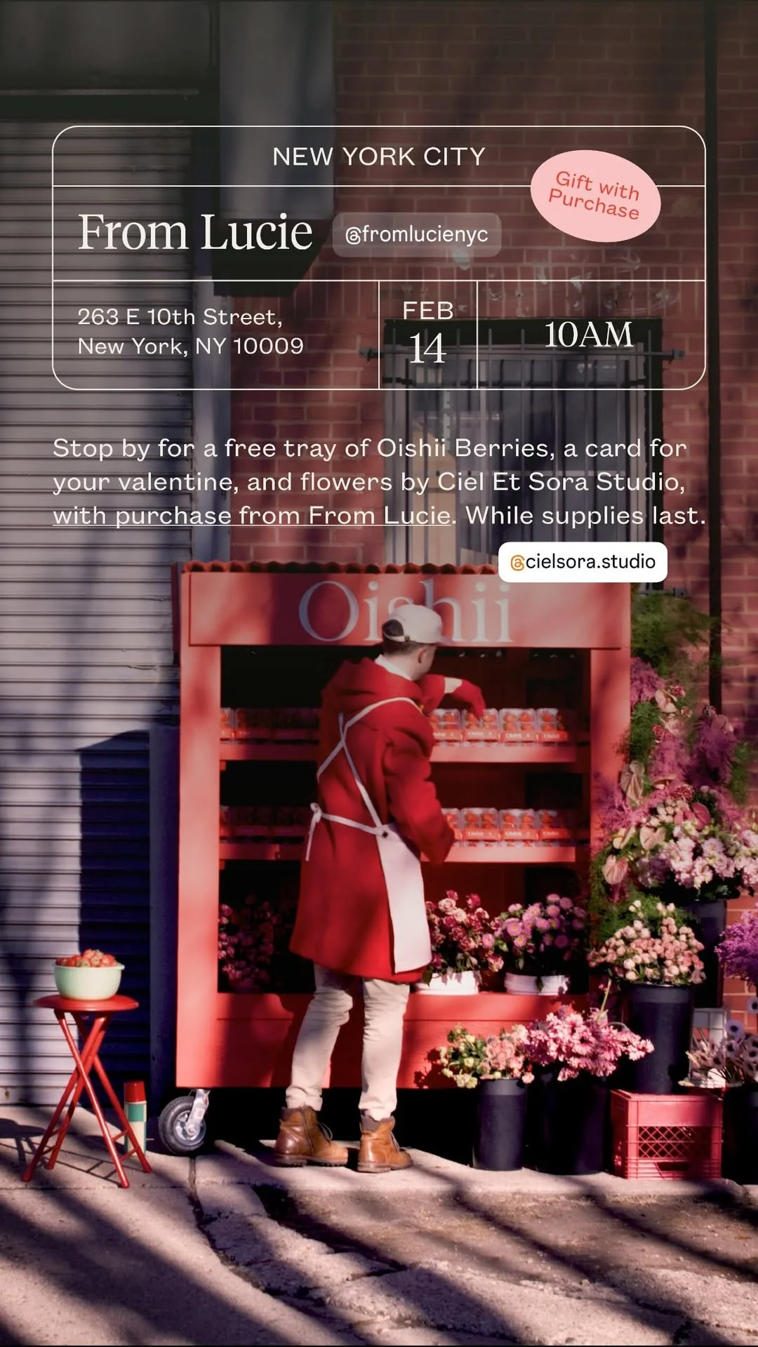 OISHII BERRIES X FROM LUCIE, NYC 