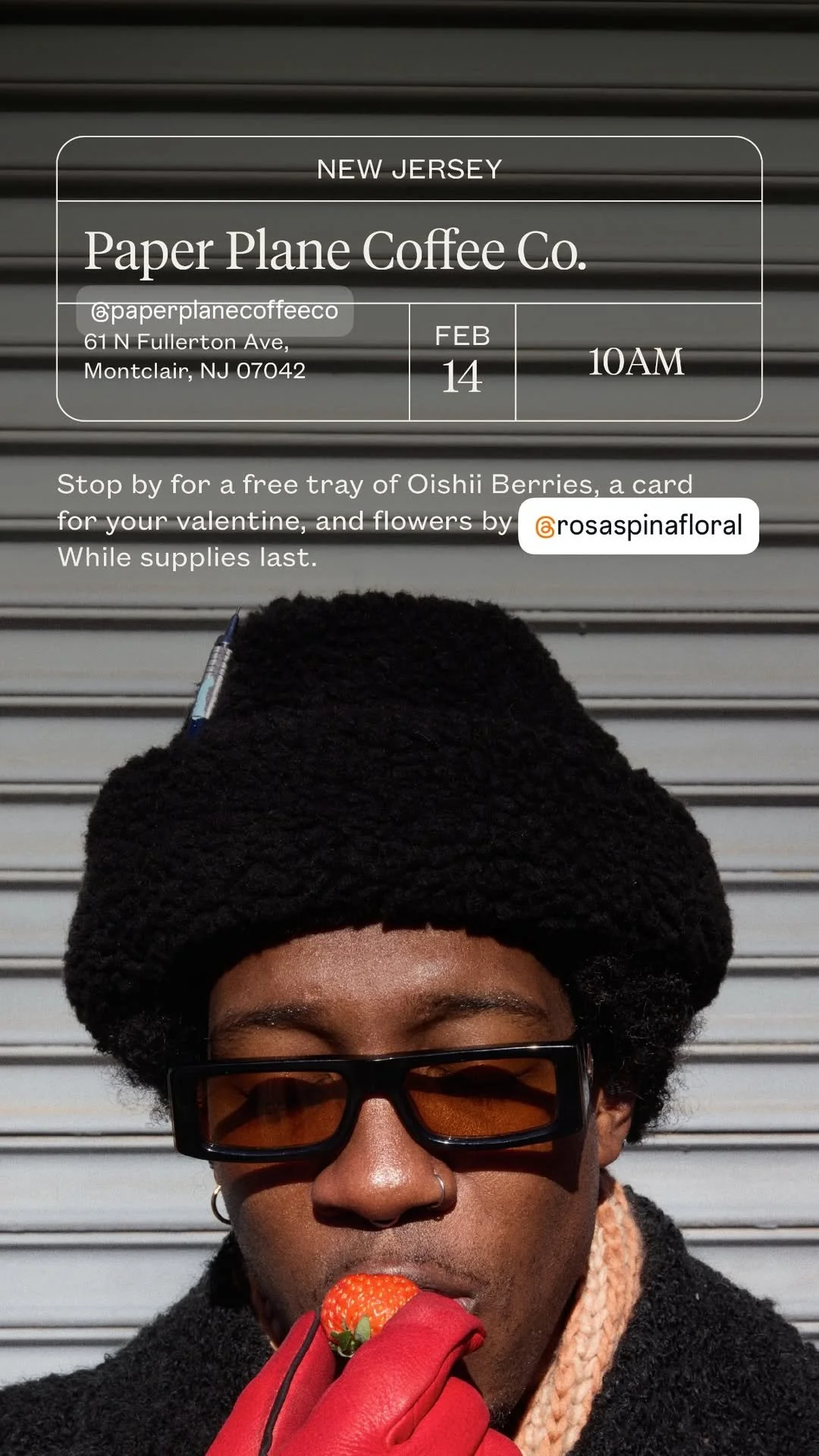 OISHII BERRIES X PAPER PLANE COFFEE CO., MONTCLAIR NJ