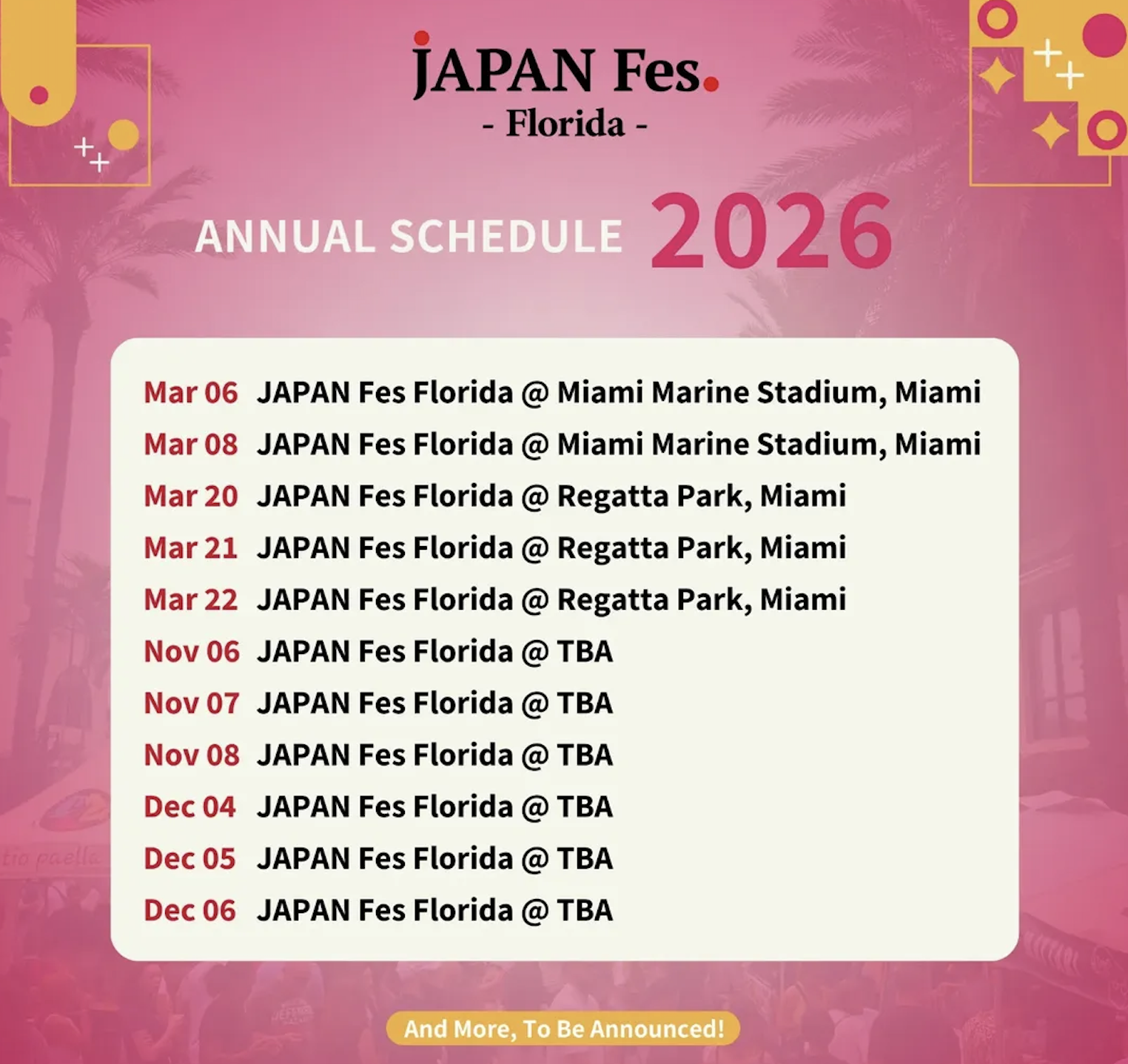 JAPANFES, MIAMI