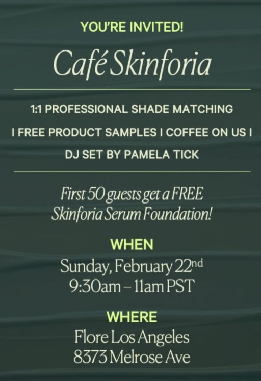 CAFE SKINFORIA POP-UP, LA