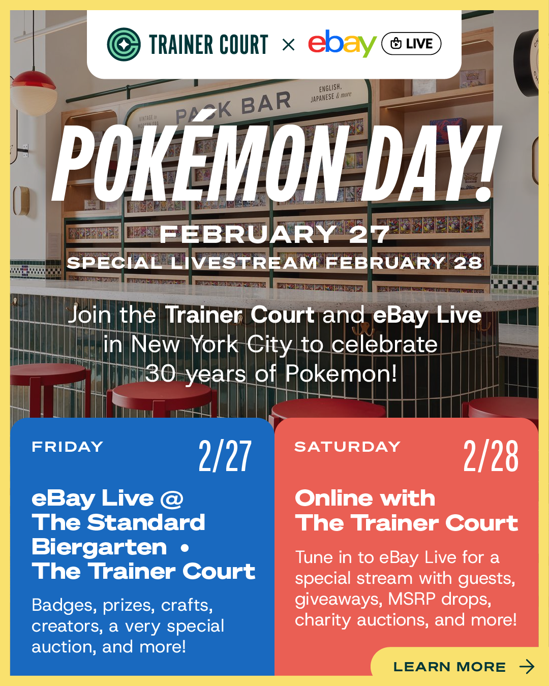 POKEMON 30TH ANNIVERSARY AT THE TRAINER COURT AND STANDARD BIER GARTEN, NYC