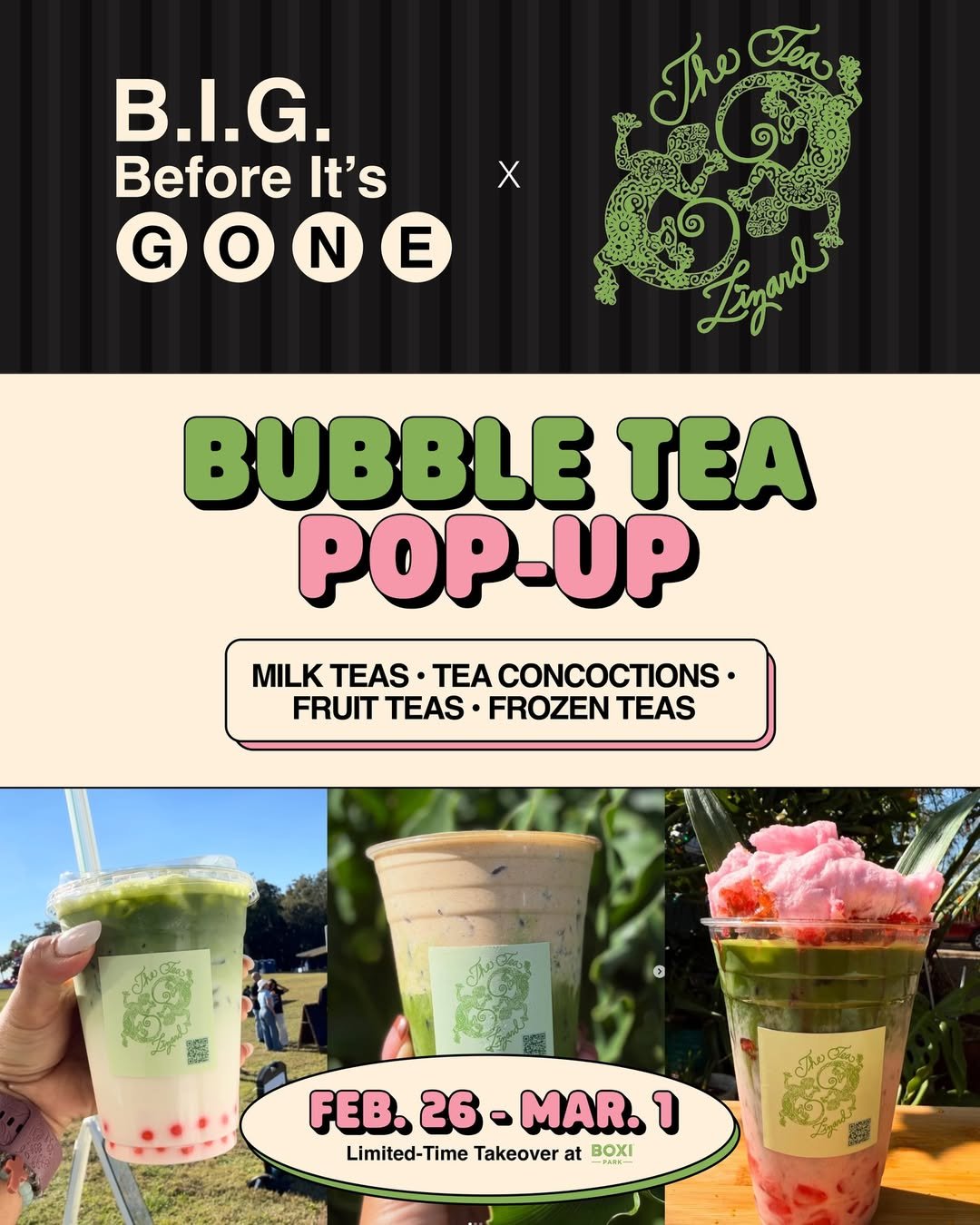 TEA LIZARD BUBBLE TEA POP-UP, ORLANDO