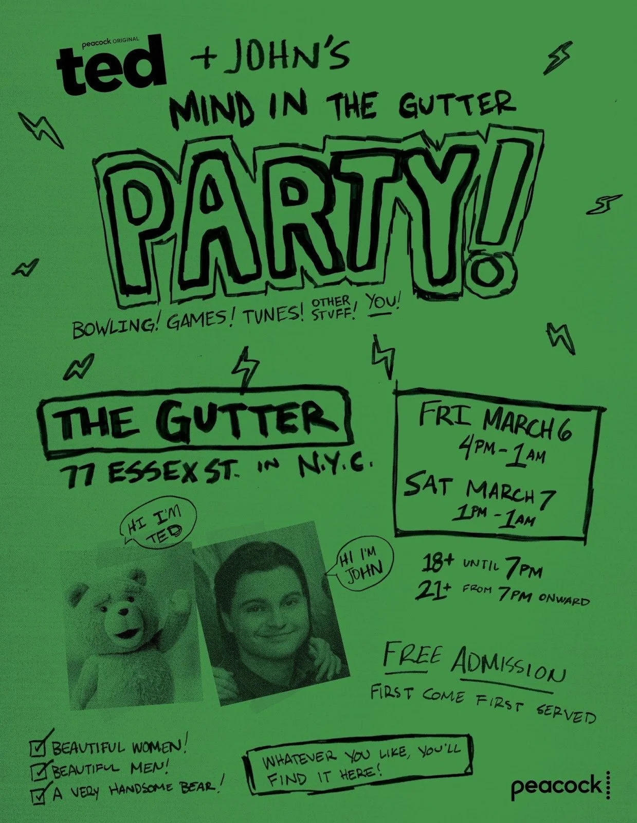 TED AND JOHN'S MIND IN THE GUTTER PARTY, NYC