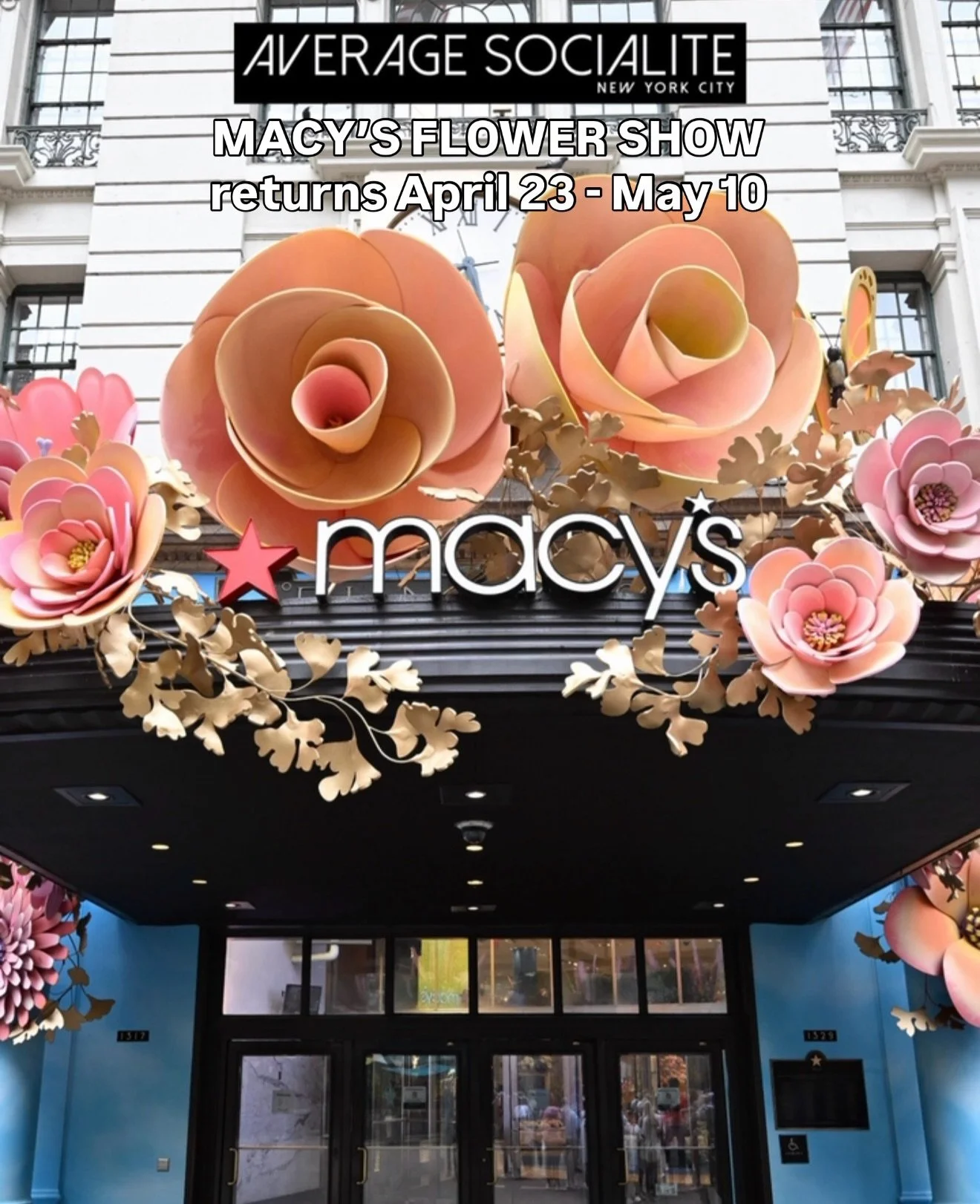 🌺 This spring, @macys Flower Show returns to the iconic New York flagship at Macy&rsquo;s Herald Square. From April 23 to May 10, the 51st edition of Macy&rsquo;s Flower Show will create sprawling displays across the main floors, balconies and windo