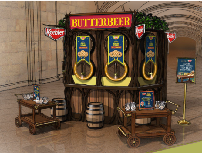 KEEBLER BUTTERBEER COOKIE TAP TROLLEY POP-UP, NYC