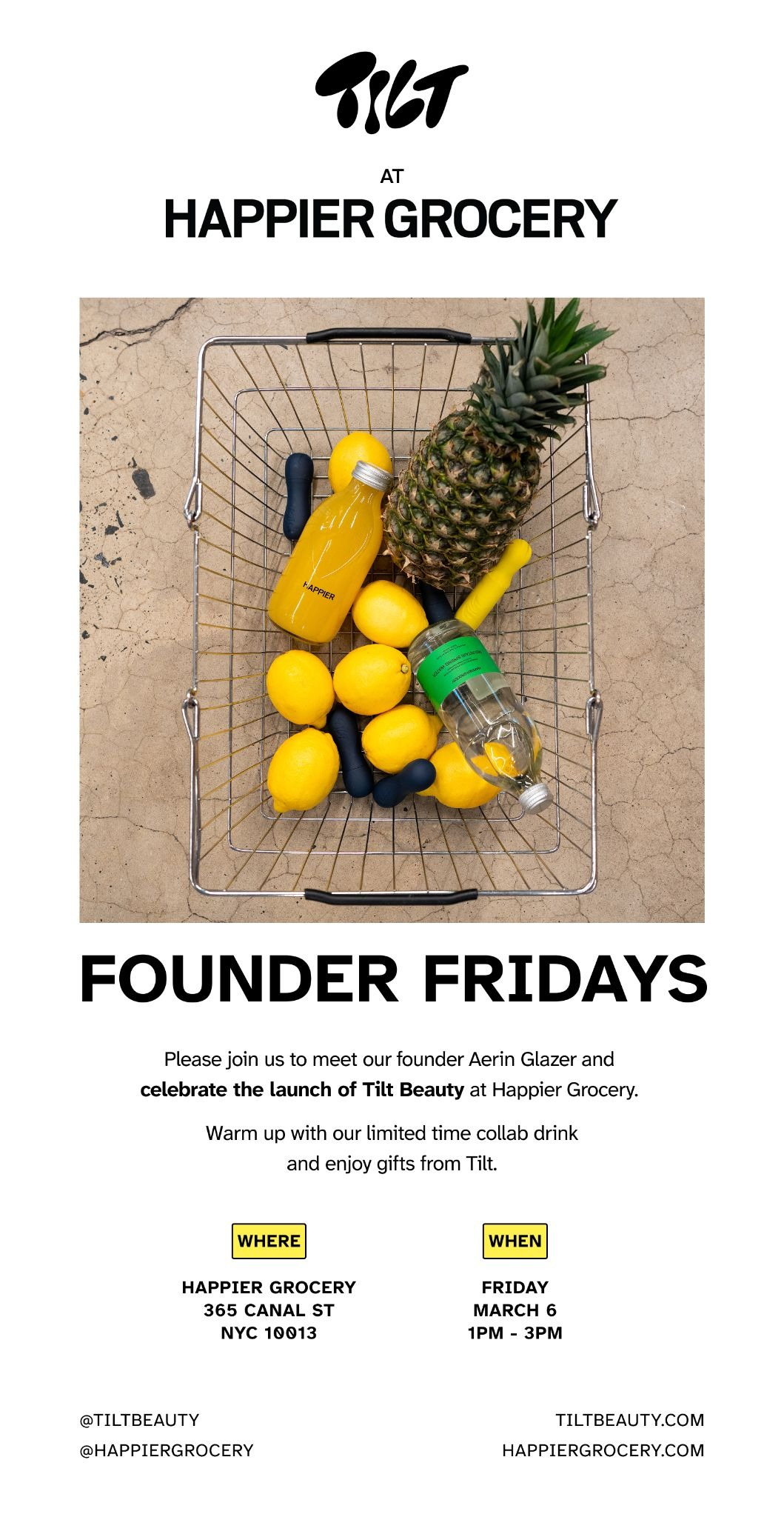 HAPPIER GROCERY X TILT BEAUTY LAUNCH, NYC