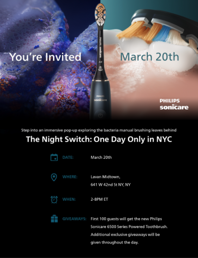 PHILIPS 'THE NIGHT SWITCH' POP-UP, NYC