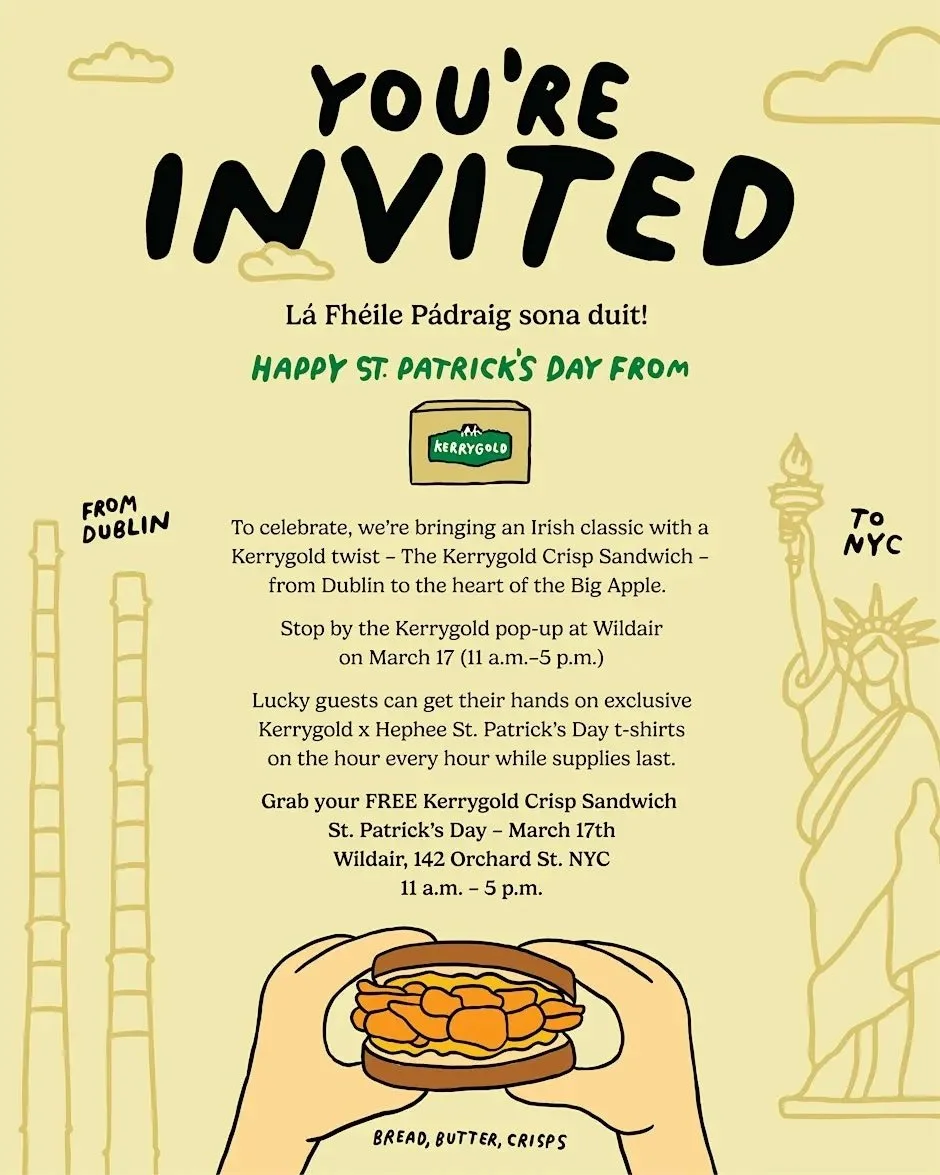 KERRYGOLD CRISP SANDWICH POP-UP SHOP, NYC