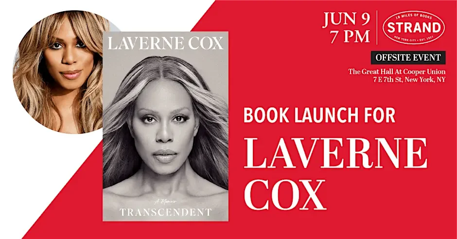LAVERNE COX 'TRANSCENDENT' BOOK TOUR, NYC