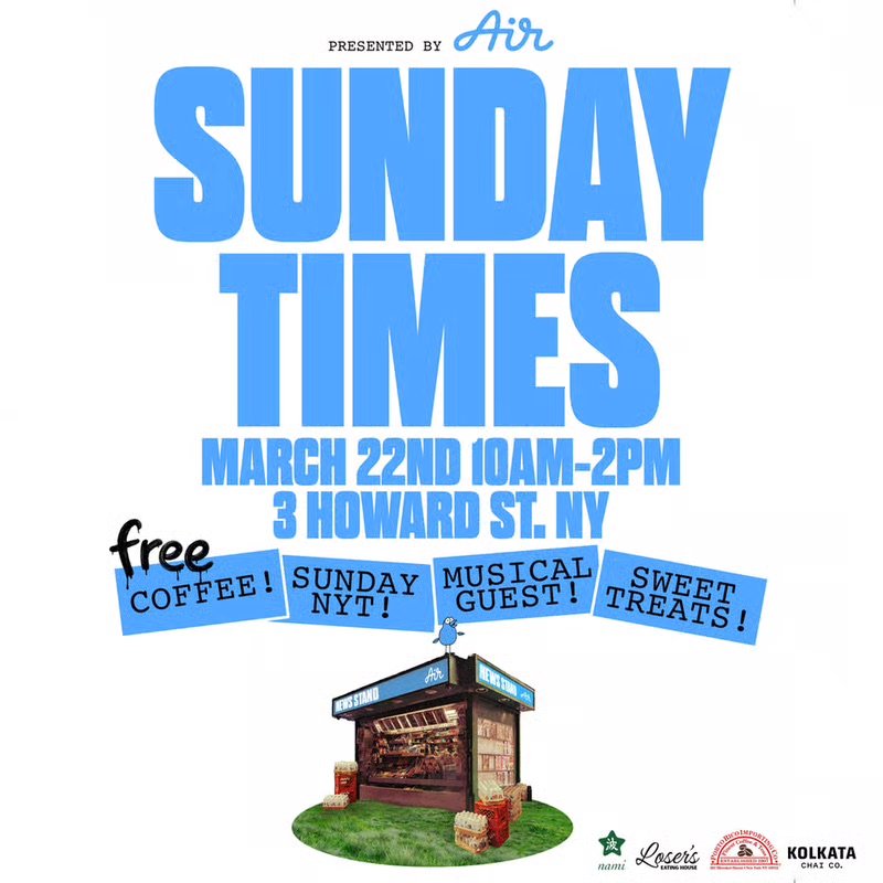 SUNDAY TIMES PRESENTED BY AIR, NYC
