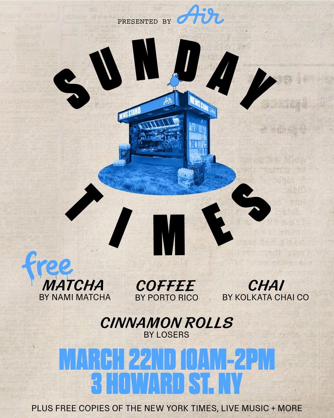 SUNDAY TIMES PRESENTED BY AIR, NYC