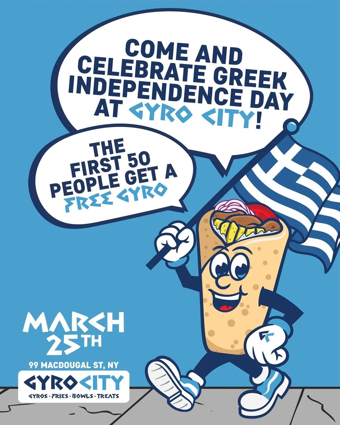 CELEBRATE GREEK INDEPENDENCE DAY AT GYRO CITY, NYC