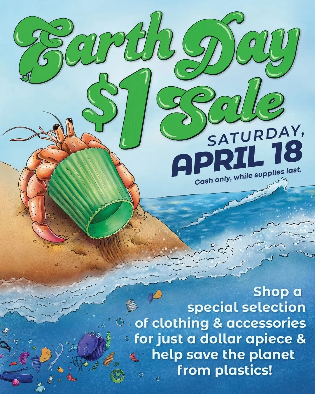 BUFFALO EXCHANGE EARTH DAY $1 SALE, NATIONWIDE