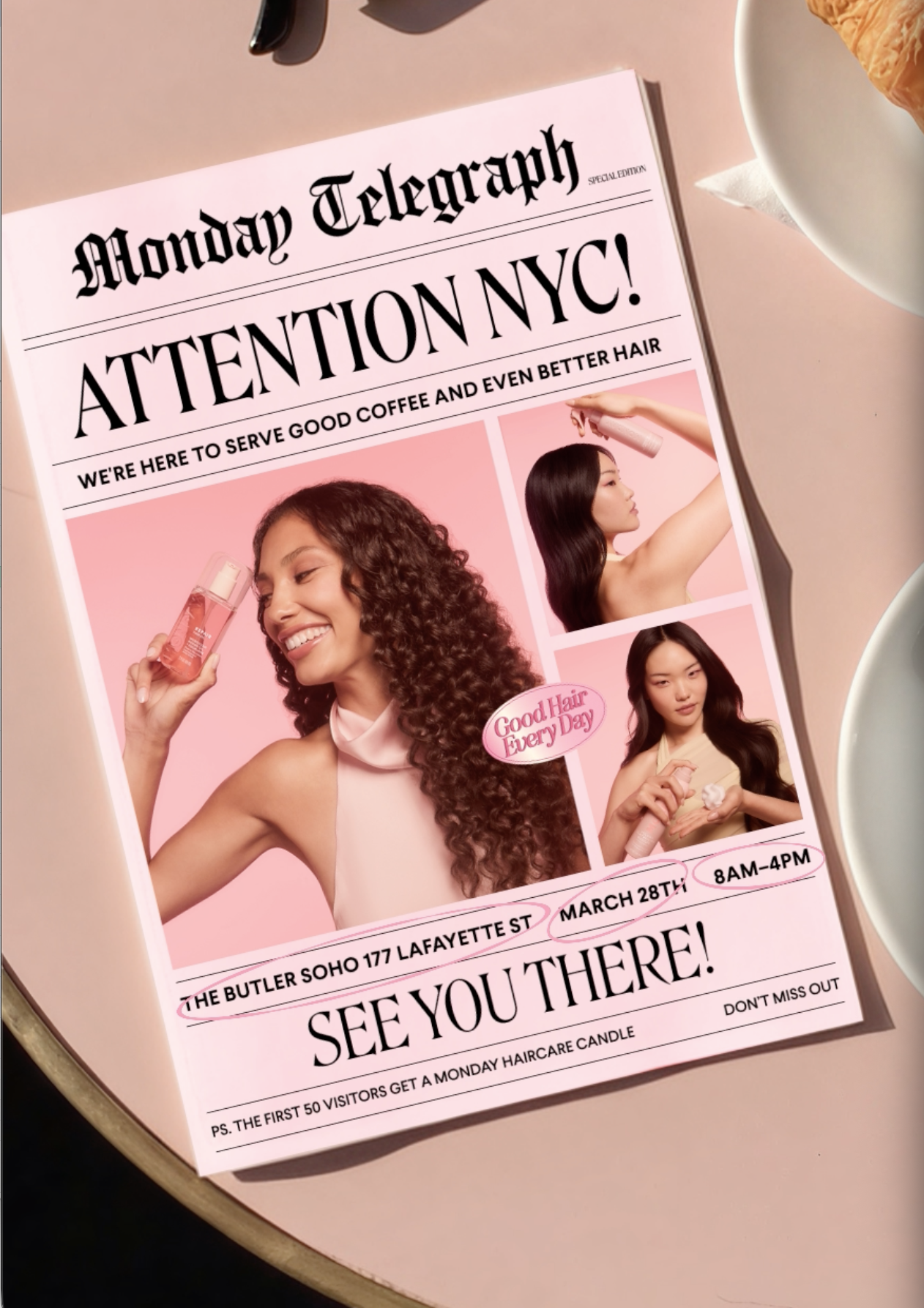 MONDAY HAIRCARE POP-UP CAFE, NYC