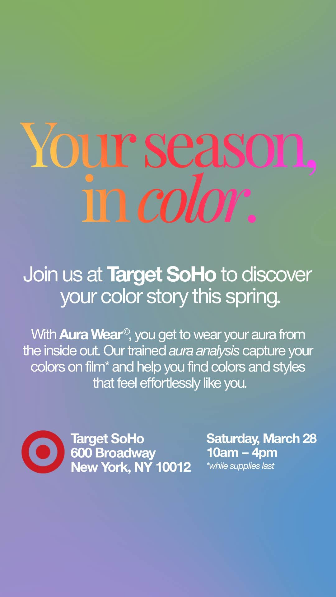 TARGET X AURA WEAR POP-UP, NYC