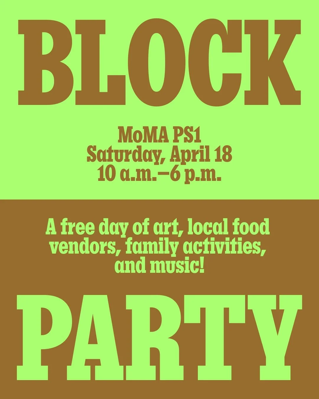 MOMA PS1 50TH ANNIVERSARY BLOCK PARTY, NYC