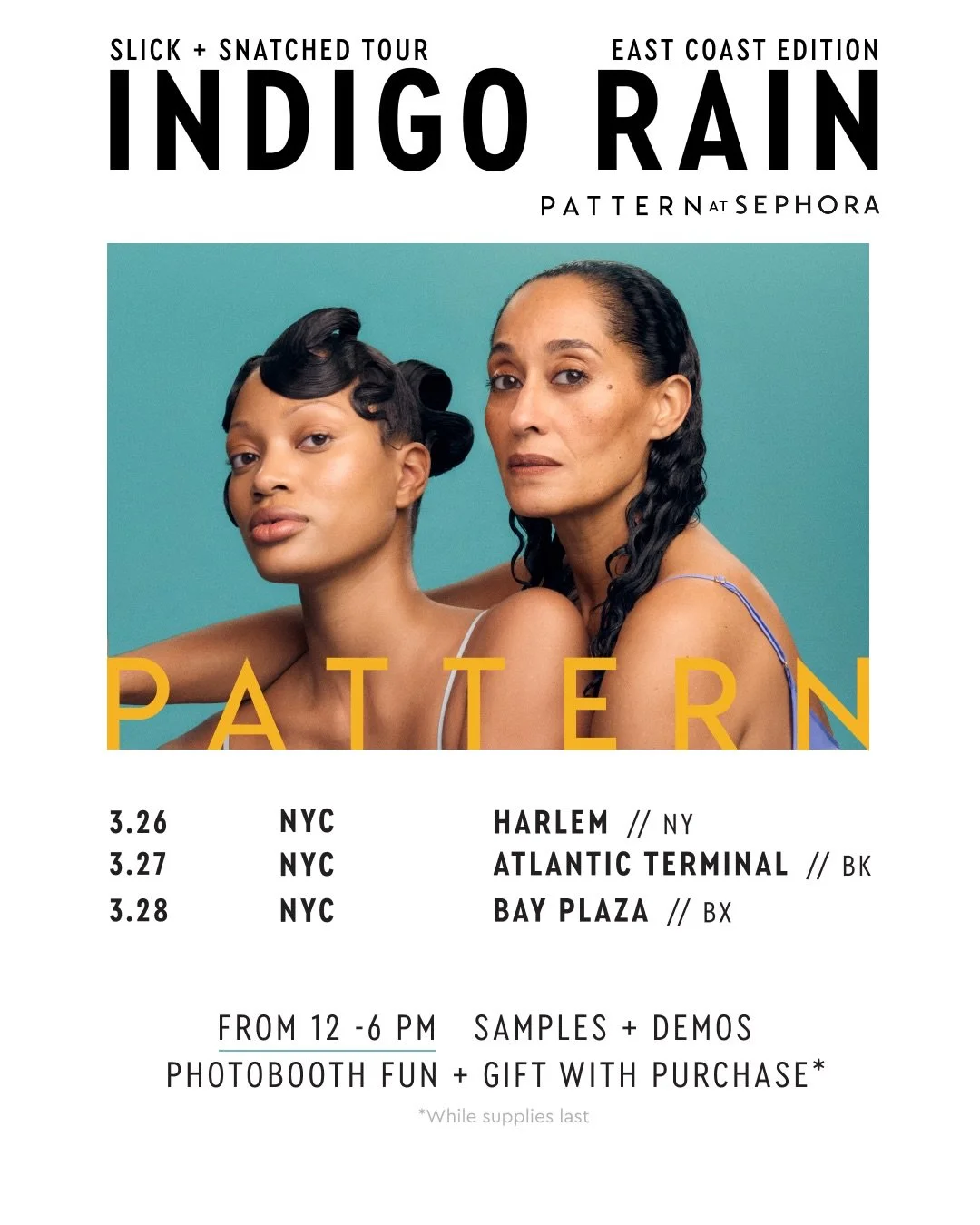 PATTERN BEAUTY'S INDIGO RAIN SLICK &amp; SNATCHED TOUR, NYC