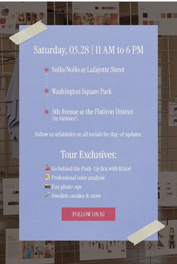 KHLOÉ X FABLETICS FIT LAB TOUR, NYC