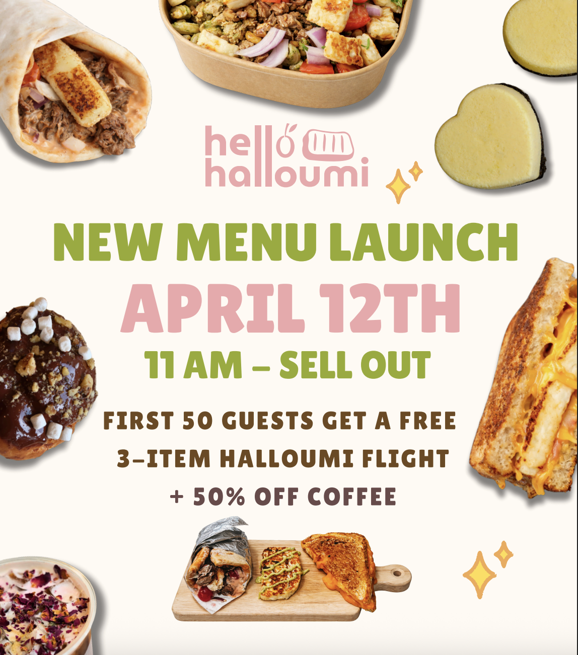 HELLO HALLOUMI EXPANDED MENU LAUNCH, NYC