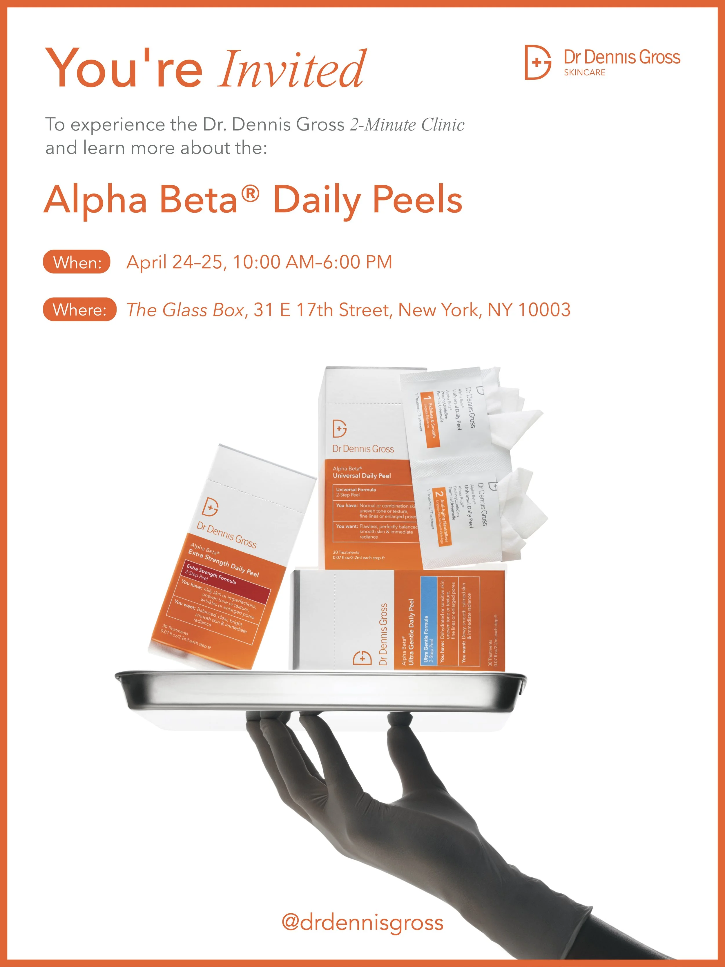 DR. DENNIS GROSS SKINCARE 2-MINUTE CLINIC, NYC