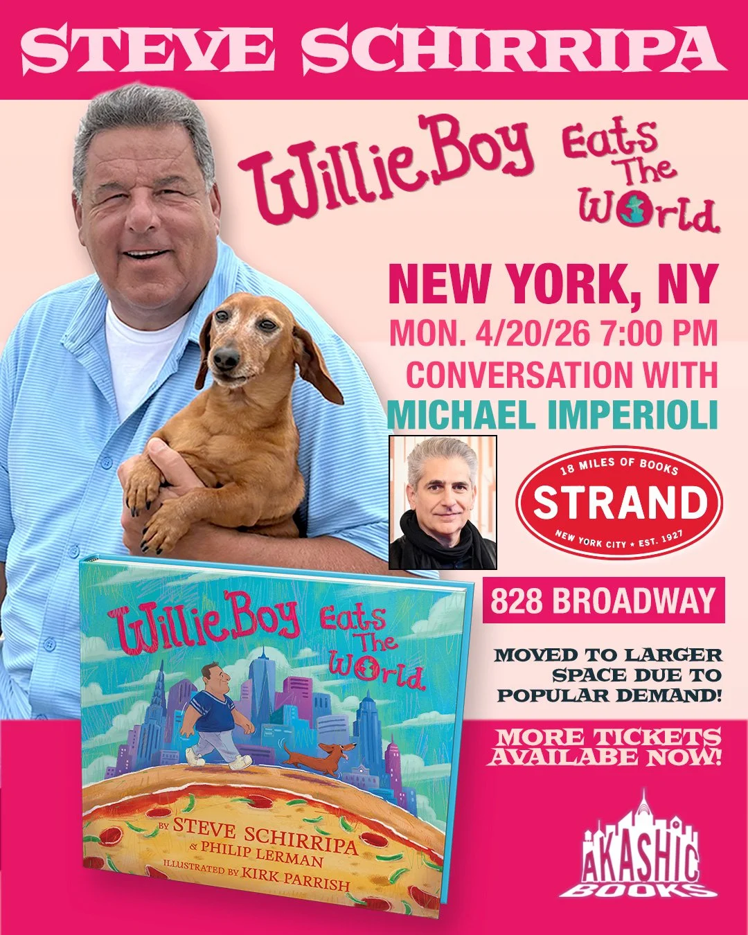 STEVE SCHIRRIPA + MICHAEL IMPERIOLI: WILLIEBOY EATS THE WORLD, NYC