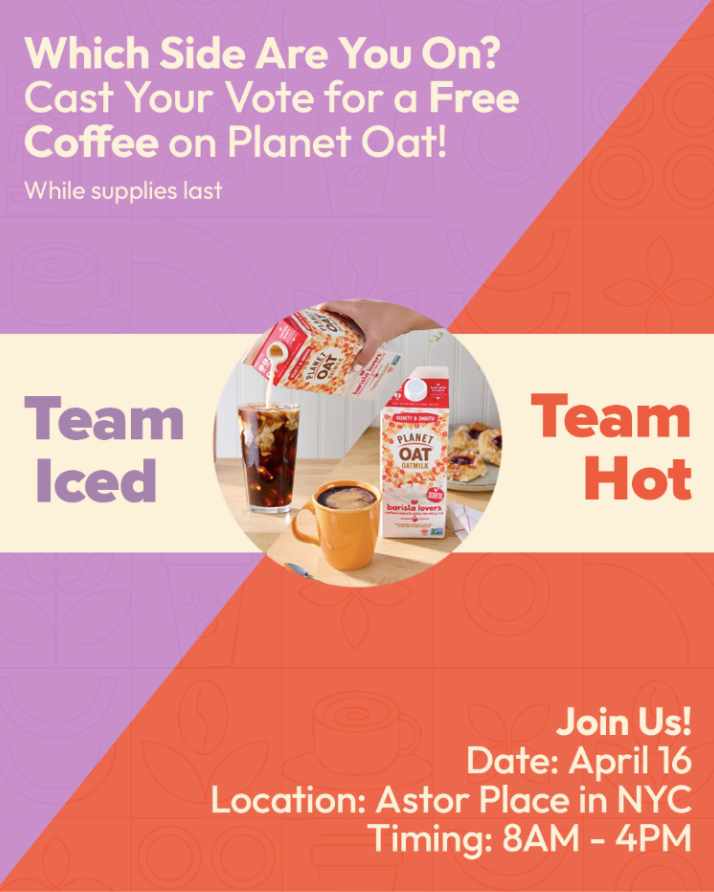 PLANET OAT'S “GREAT COFFEE DEBATE” POP-UP, NYC