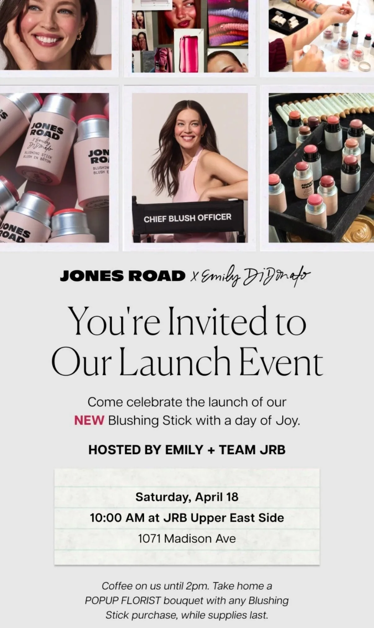JONES ROAD BEAUTY X EMILY DIDONATO LAUNCH EVENT, NYC