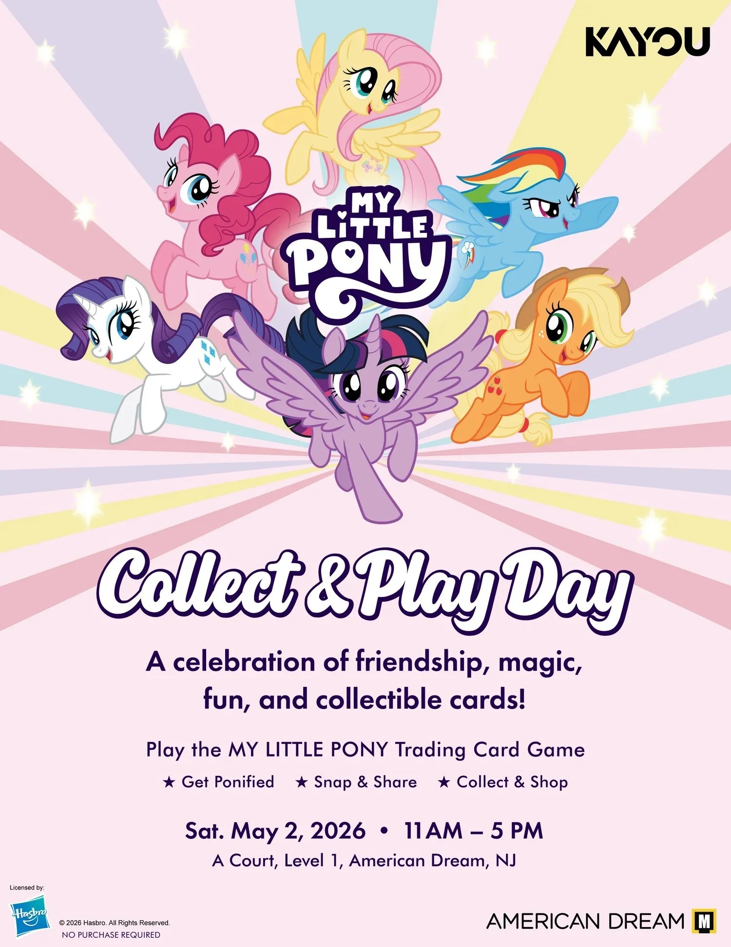 KAYOU MY LITTLE PONY COLLECT &amp; PLAY DAY, EAST RUTHERFORD NJ