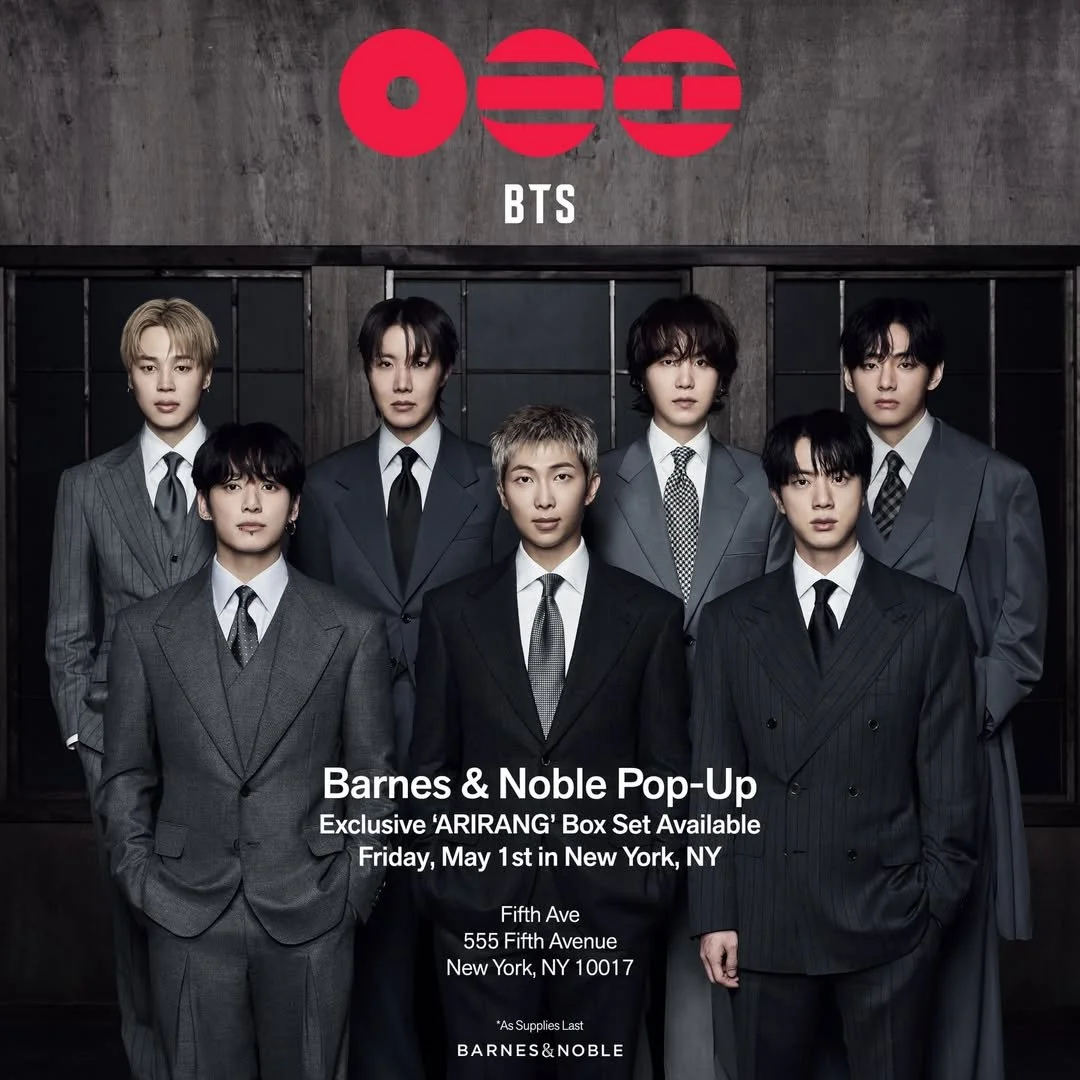 BTS 'ARIRANG' BARNES &amp; NOBLE POP-UP, NYC