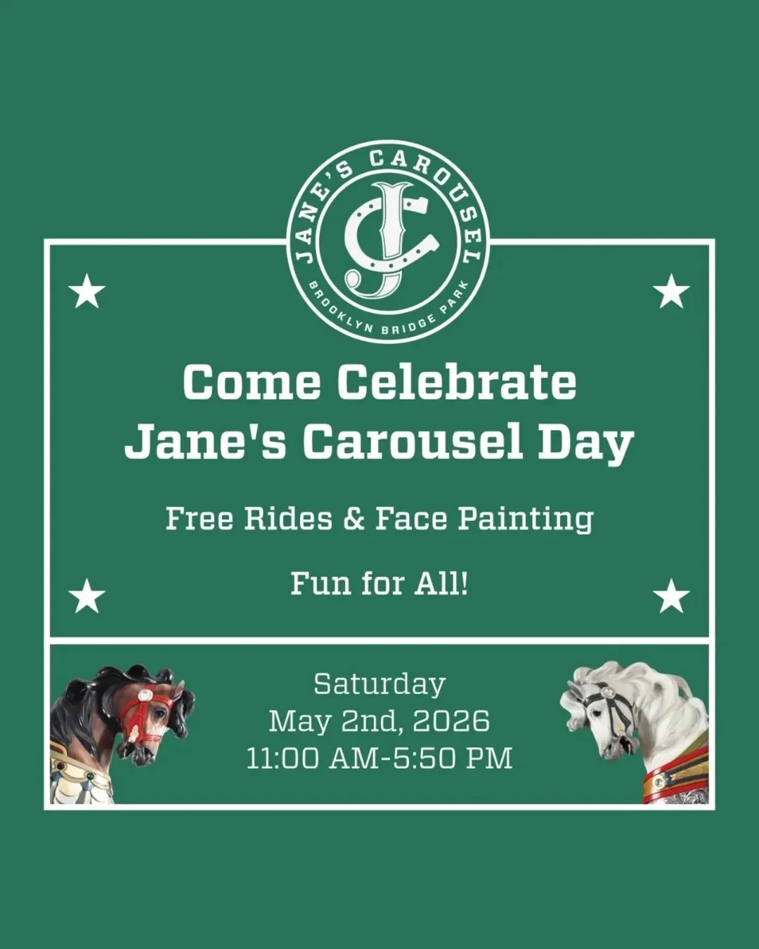 JANE'S CAROUSEL DAY 2026, NYC