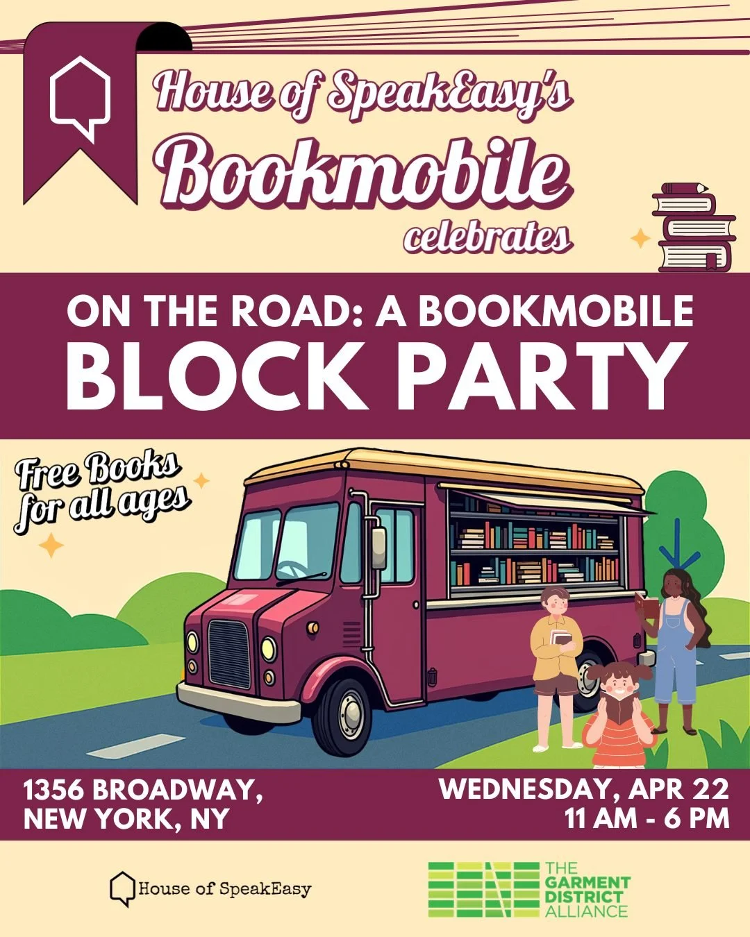 ON THE ROAD: A BOOK MOBILE BLOCK PARTY, NYC