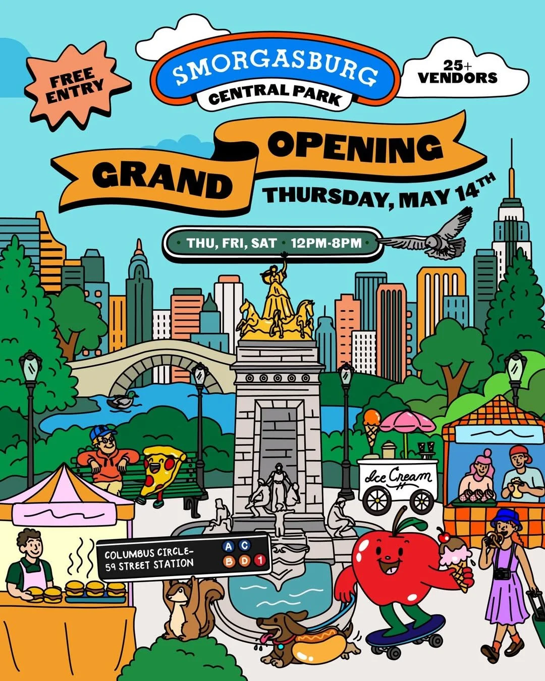 SMORGASBURG CENTRAL PARK GRAND OPENING, NYC