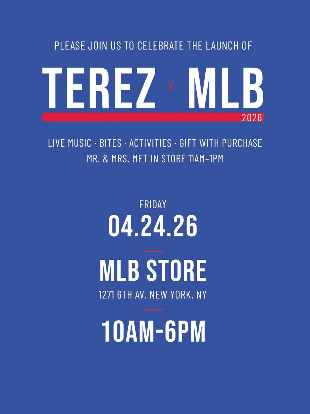 TEREZ X MLB LAUNCH EVENT, NYC