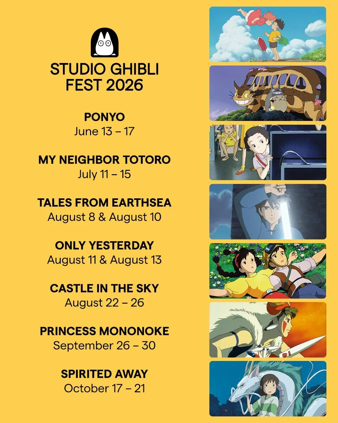 STUDIO GHIBLI FEST 2026, LA