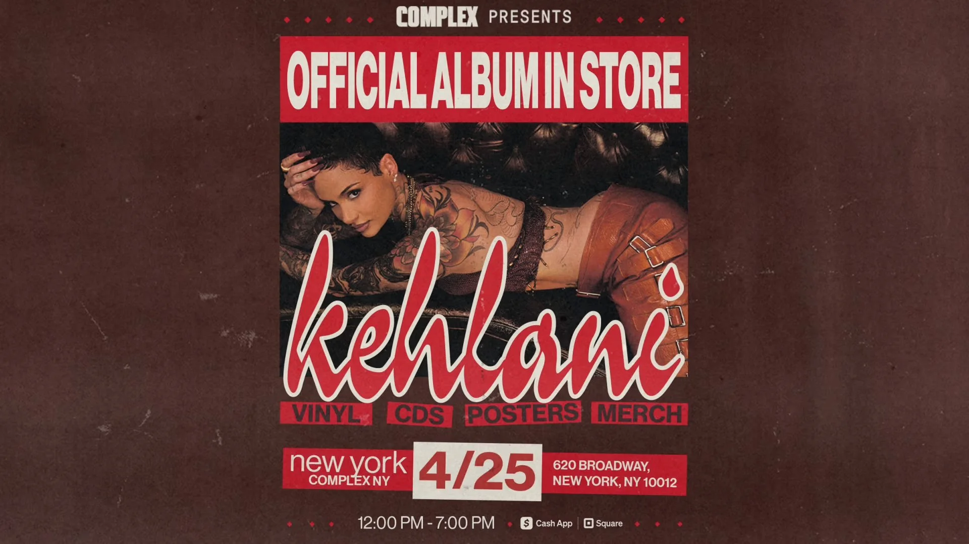 KEHLANI COMPLEX NY MUSIC POP-UP, NYC