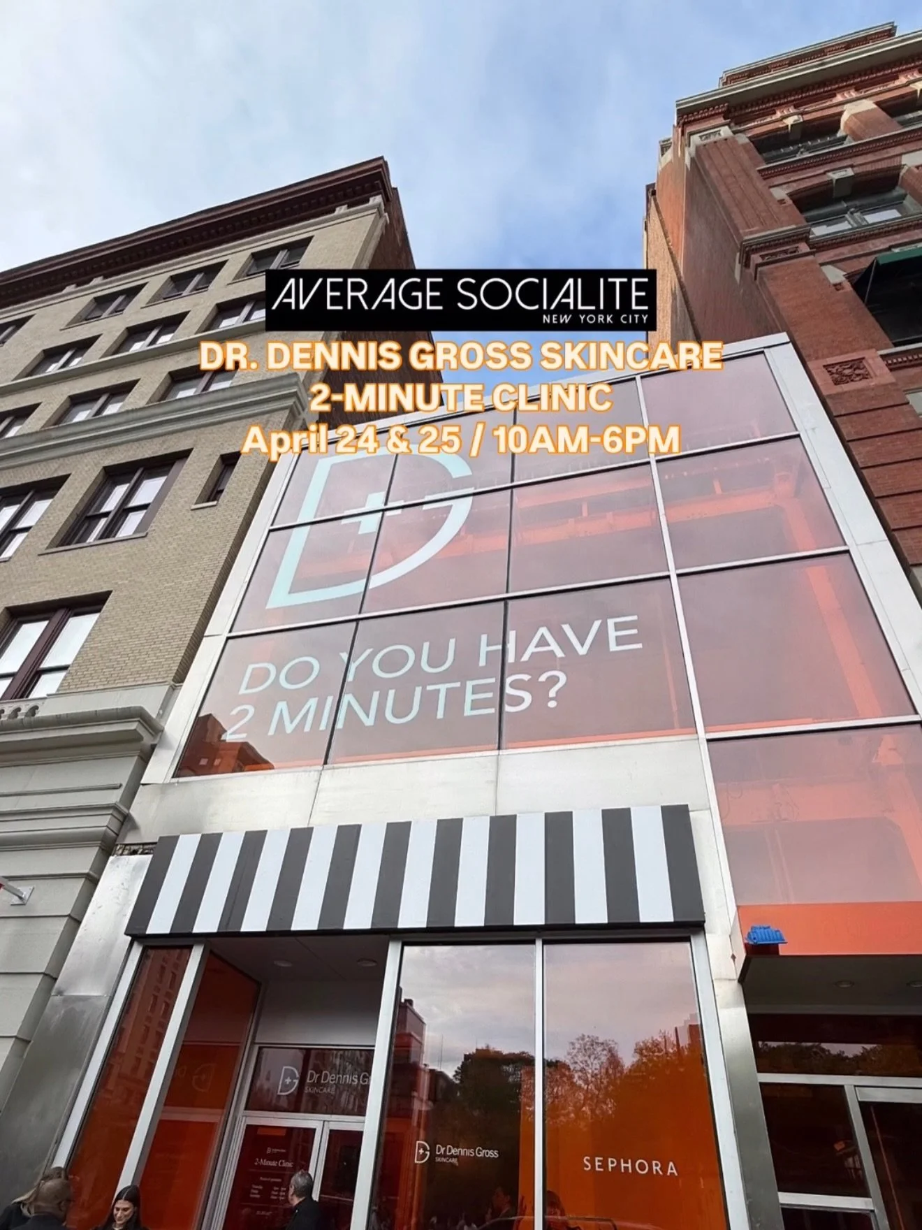 🍊 Dr. Dennis Gross Skincare invites you to experience the Alpha Beta Peel 2-Minute Clinic. Come celebrate the number 1 at-home peel with product education, skin consultations, sampling, photo moments, prizes, and more!

Each attendee will receive a 