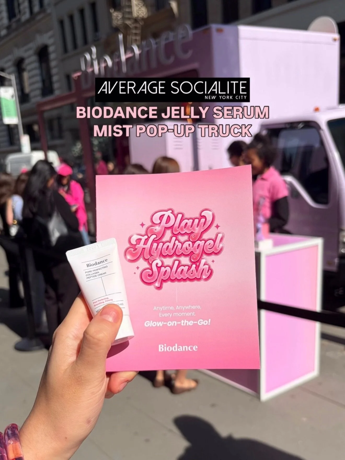 💜 Stop by the @biodance_official Jelly Serum Mist Truck today and tomorrow in NYC! Try your luck at their gumball machine for Hydrogel Splash prizes, explore the jelly texture up close, and capture your glow in the moment. Plus, enjoy tree samples s