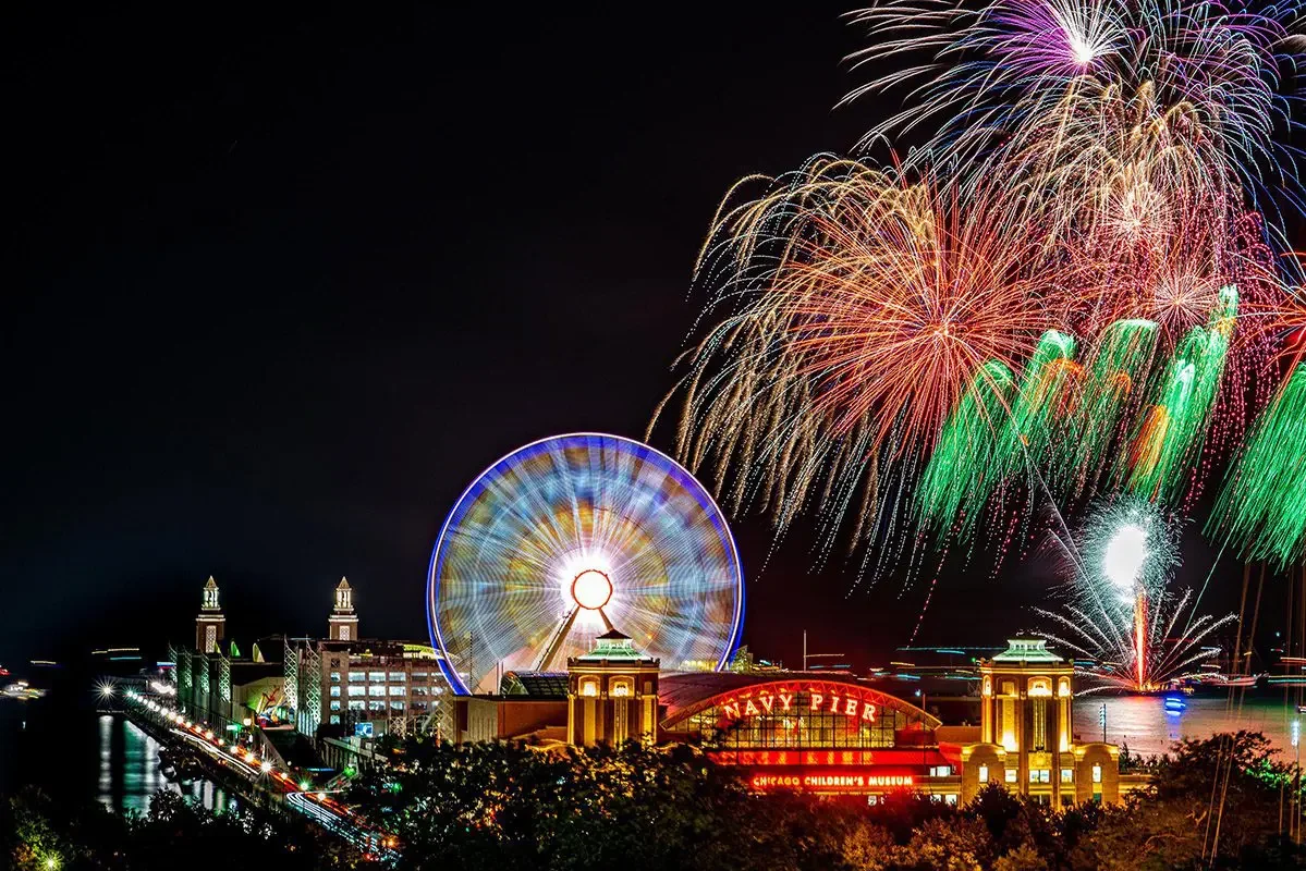 SUMMER FIREWORKS AT NAVY PIER, CHICAGO
