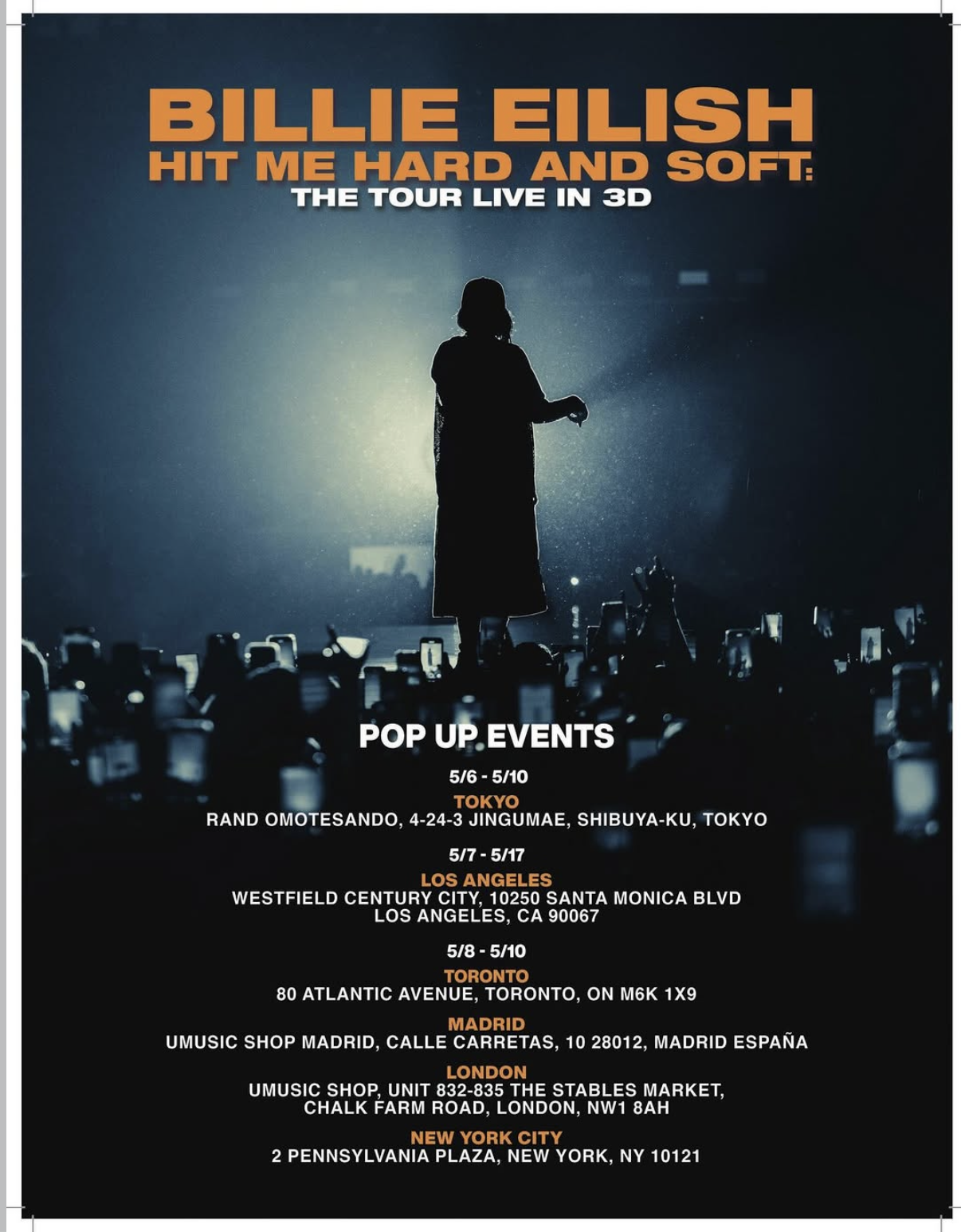 BILLIE EILISH HIT ME HARD &amp; SOFT POP-UP, LA