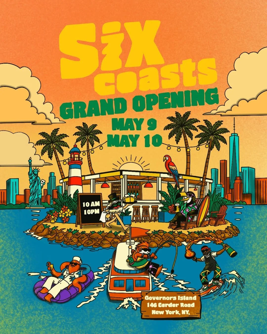 SIX COASTS GRAND OPENING-GOVERNORS ISLAND, NYC