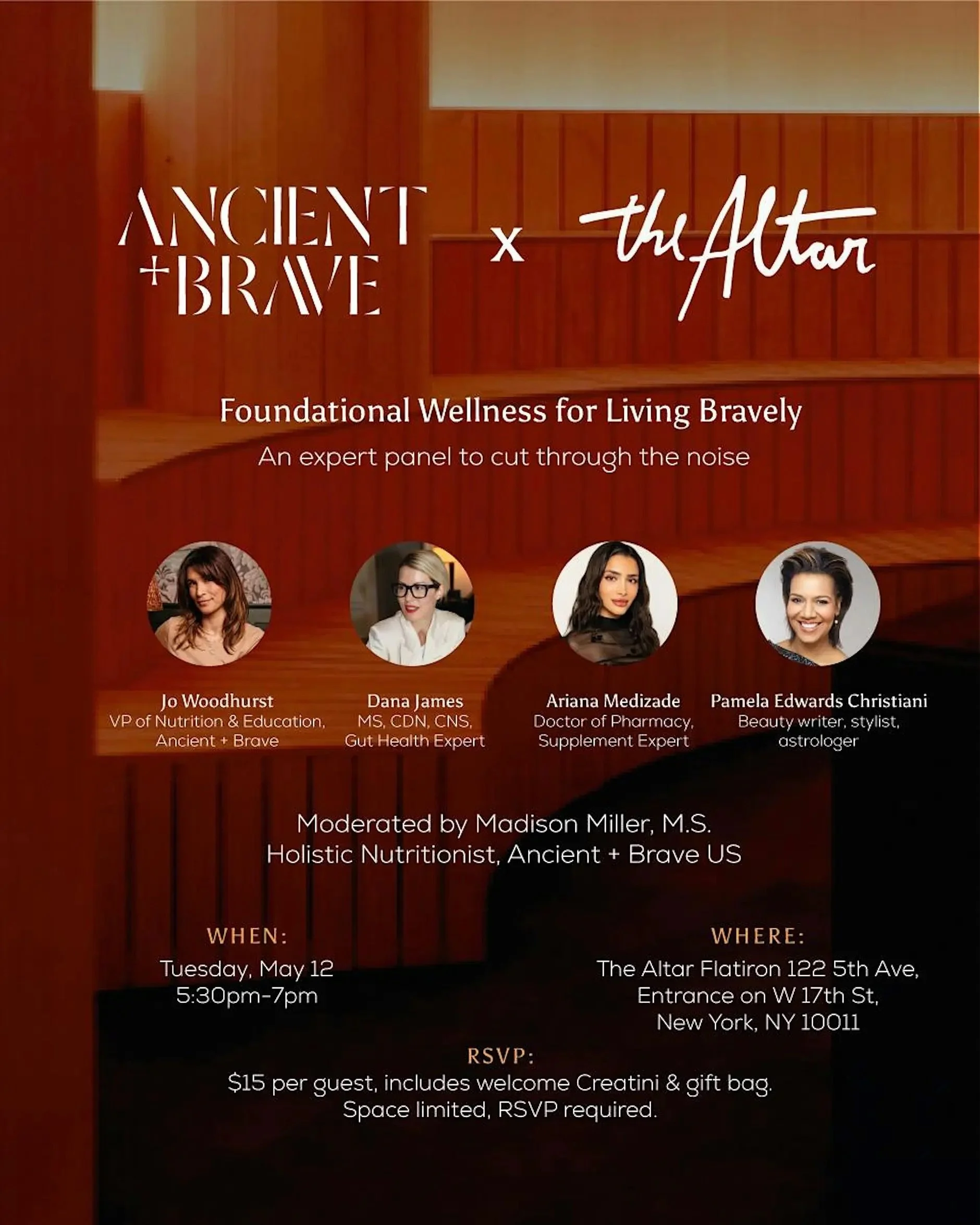 ANCIENT + BRAVE EXPERT PANEL: FOUNDATIONAL WELLNESS FOR LIVING BRAVELY, NYC